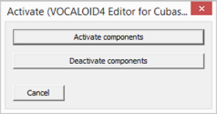 Activate（VOCALOID4 Editor for Cubase）